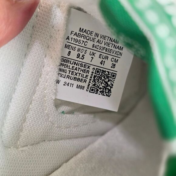 Converse Weapon Low Green White A11957C Larry Bird Boston Celtic DS Men's Size 8 - Picture 16 of 16